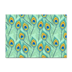 Lovely-peacock-feather-pattern-with-flat-design Sticker A4 (10 Pack)