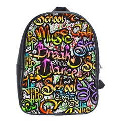 Graffiti-word-seamless-pattern School Bag (xl) by uniart180623