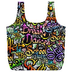 Graffiti-word-seamless-pattern Full Print Recycle Bag (xxl) by uniart180623