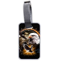 Eagle Dreamcatcher Art Bird Native American Luggage Tag (two Sides)