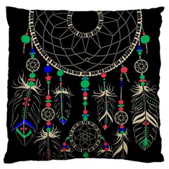 Dreamcatcher Magic Magical Large Premium Plush Fleece Cushion Case (two Sides) by uniart180623