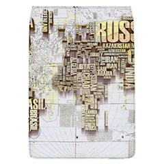 3d Typography World Map Removable Flap Cover (l) by uniart180623