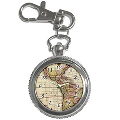 Vintage World Map Old  Globe Antique America Key Chain Watches by uniart180623