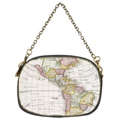 Vintage Map Of The Americas Chain Purse (two Sides) by uniart180623