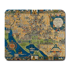 Vintatge Map Of Washington Dc Large Mousepad by uniart180623