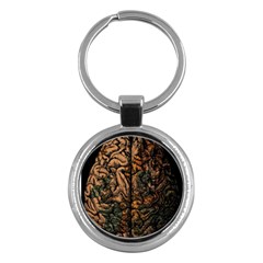 Always On My Mind Brain Map Vintage Key Chain (round) by uniart180623