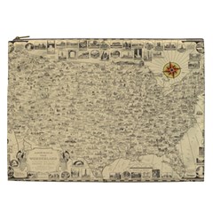 1940 Vintage Map Of The Usa Cosmetic Bag (xxl) by uniart180623