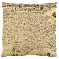 1940 Vintage Map Of The Usa Large Premium Plush Fleece Cushion Case (two Sides) by uniart180623