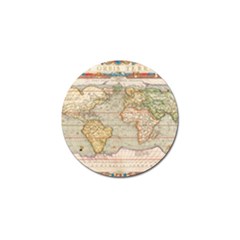 Old World Map Of Continents The Earth Vintage Retro Golf Ball Marker by uniart180623