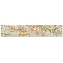 Old World Map Of Continents The Earth Vintage Retro Large Premium Plush Fleece Scarf  by uniart180623