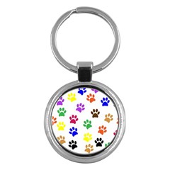 Pawprints-paw-prints-paw-animal Key Chain (round) by uniart180623