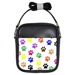 Pawprints-paw-prints-paw-animal Girls Sling Bag by uniart180623