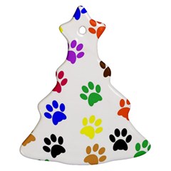 Pawprints-paw-prints-paw-animal Christmas Tree Ornament (two Sides) by uniart180623