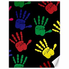 Handprints-hand-print-colourful Canvas 12  x 16 