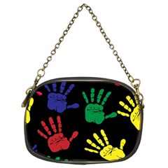 Handprints-hand-print-colourful Chain Purse (Two Sides)