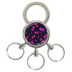 Wine Bottles Background Graphic 3-ring Key Chain by uniart180623