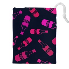 Wine Bottles Background Graphic Drawstring Pouch (4xl) by uniart180623