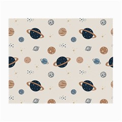 Space Planets Art Pattern Design Wallpaper Small Glasses Cloth (2 Sides) by uniart180623