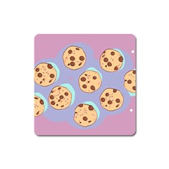 Cookies Chocolate Chips Chocolate Cookies Sweets Square Magnet by uniart180623