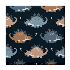 Dino Art Pattern Design Wallpaper Background Tile Coaster by uniart180623