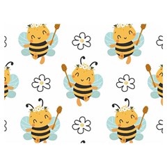 Art Bee Pattern Design Wallpaper Background Two Sides Premium Plush Fleece Blanket (extra Small) by uniart180623