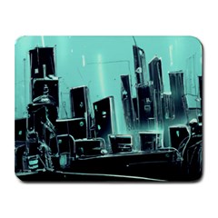 Buildings City Urban Destruction Background Small Mousepad by uniart180623