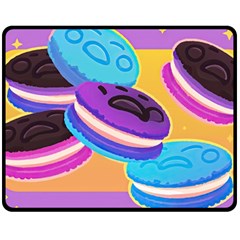 Cookies Chocolate Cookies Sweets Snacks Baked Goods Food Two Sides Fleece Blanket (medium) by uniart180623