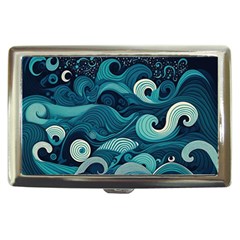 Waves Ocean Sea Abstract Whimsical Abstract Art Cigarette Money Case by uniart180623