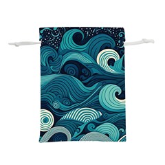 Waves Ocean Sea Abstract Whimsical Abstract Art Lightweight Drawstring Pouch (m) by uniart180623