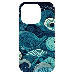 Waves Ocean Sea Abstract Whimsical Abstract Art Iphone 14 Pro Black Uv Print Case by uniart180623