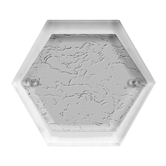 Waves Ocean Sea Water Pattern Rough Seas Hexagon Wood Jewelry Box by uniart180623