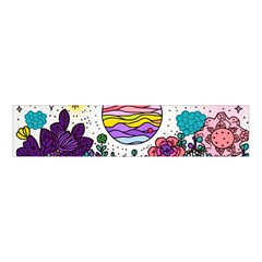 Rainbow Fun Cute Minimal Doodle Drawing Unique Velvet Scrunchie by uniart180623