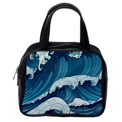 Waves Ocean Sea Pattern Water Tsunami Rough Seas Classic Handbag (one Side) by uniart180623