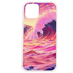 Waves Ocean Sea Tsunami Nautical Red Yellow Iphone 12 Pro Max Tpu Uv Print Case by uniart180623