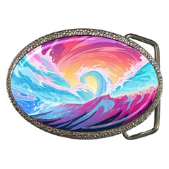 Waves Ocean Sea Tsunami Nautical Belt Buckles by uniart180623