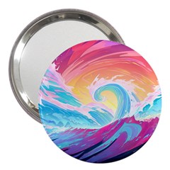 Waves Ocean Sea Tsunami Nautical 3  Handbag Mirrors