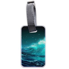 Tsunami Waves Ocean Sea Nautical Nature Water Luggage Tag (two Sides) by uniart180623