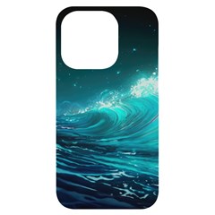 Tsunami Waves Ocean Sea Nautical Nature Water Iphone 14 Pro Black Uv Print Case