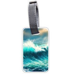 Waves Ocean Sea Tsunami Nautical Painting Luggage Tag (one Side) by uniart180623