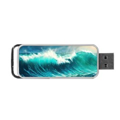 Waves Ocean Sea Tsunami Nautical Painting Portable Usb Flash (one Side) by uniart180623