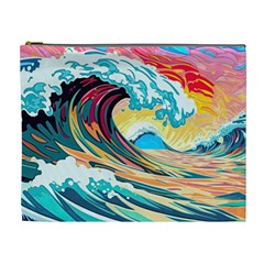 Waves Ocean Sea Tsunami Nautical Arts Cosmetic Bag (xl) by uniart180623