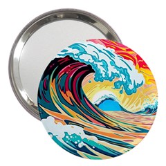Waves Ocean Sea Tsunami Nautical Arts 3  Handbag Mirrors by uniart180623