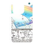 Rainbow Fun Cute Minimal Doodle Drawing Arts iPhone 14 Pro Black UV Print Case Front