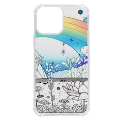 Rainbow Fun Cute Minimal Doodle Drawing Arts Iphone 13 Pro Max Tpu Uv Print Case by uniart180623