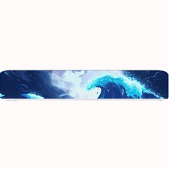 Waves Ocean Sea Tsunami Nautical Blue Small Bar Mat by uniart180623