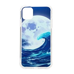 Waves Ocean Sea Tsunami Nautical Blue Iphone 11 Tpu Uv Print Case by uniart180623