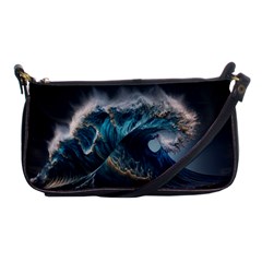 Tsunami Waves Ocean Sea Water Rough Seas Shoulder Clutch Bag by uniart180623