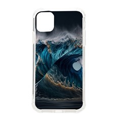 Tsunami Waves Ocean Sea Water Rough Seas Iphone 11 Tpu Uv Print Case by uniart180623