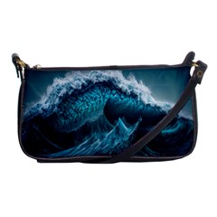 Tsunami Waves Ocean Sea Water Rough Seas Shoulder Clutch Bag by uniart180623