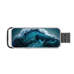 Tsunami Waves Ocean Sea Water Rough Seas Portable Usb Flash (two Sides) by uniart180623